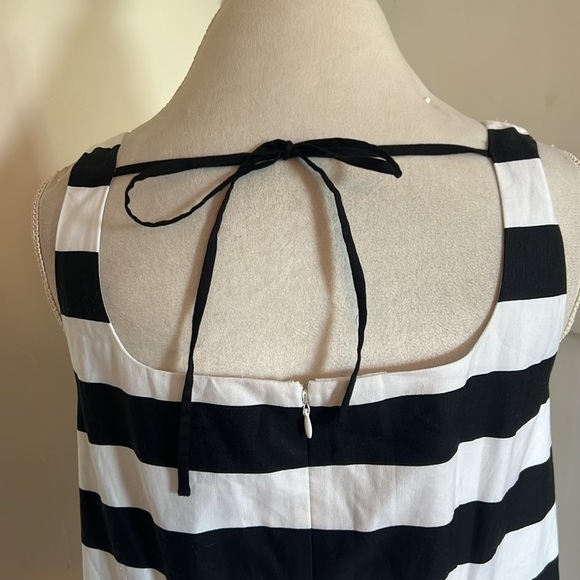 Ann Taylor Chic and Classic Black and White Striped Sheath Dress - Size 6 - Picture 6 of 11